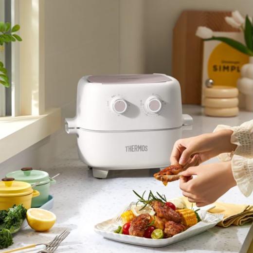 【积分兑换】膳魔师（THERMOS） 多功能料理锅空气炸锅家用电火锅电炸煮锅分体式蒸煮一体煎烤料理锅电锅4L EHA-5734A 商品图6