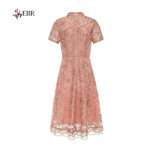 司歌立领金葱刺绣连衣裙短袖春夏女A891449X 商品图3