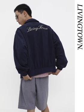 LIVINGTOWN/ LT复古刺绣灯芯绒夹克