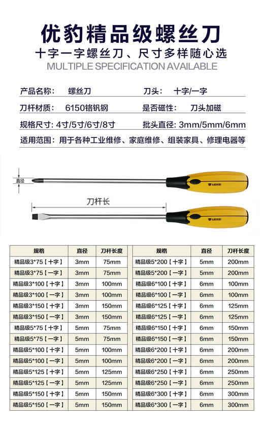 优豹精品级螺丝刀 商品图6