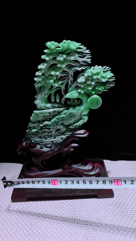 620483翡翠摆件【鹿鸣蝉音 梅开五福】 商品图2