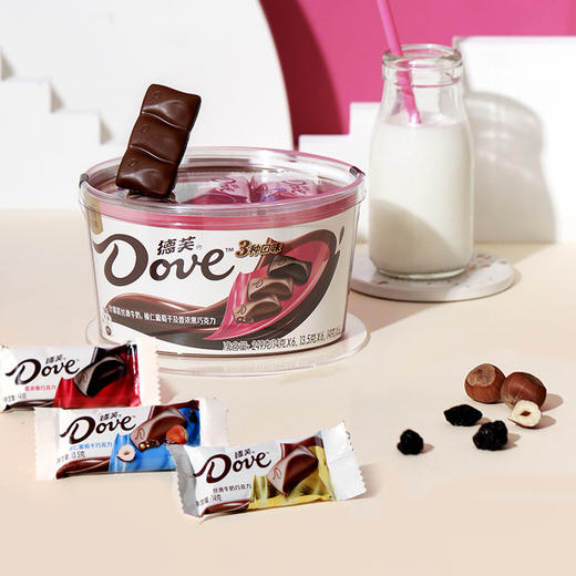德芙巧克力14g碗装252g/盒丝滑牛奶礼盒装零食结婚喜糖果超市批发 商品图2