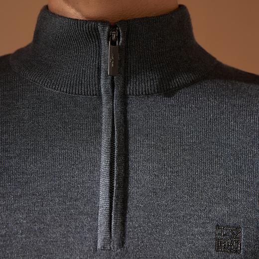 【中华立领】柒牌拉链半高领毛衣男冬季新款可机洗含羊毛男士毛衫	127Y71040 商品图2