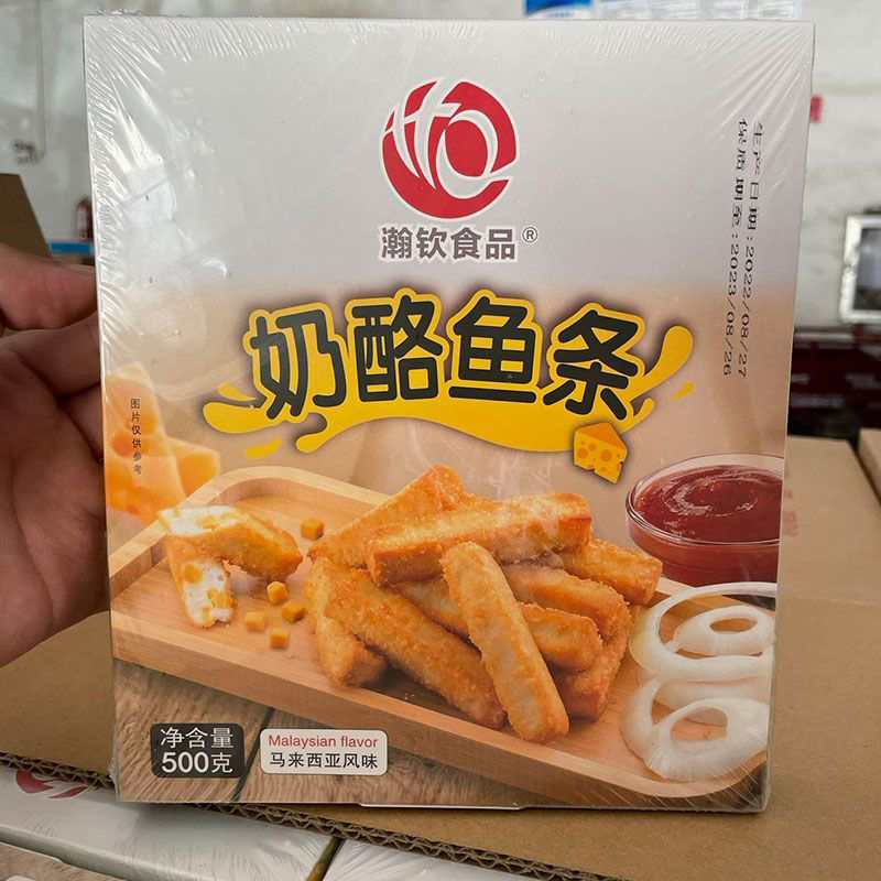 瀚钦奶酪鱼条500g 火锅店同款芝士夹心鱼柳条商用日式餐厅料理油炸点心