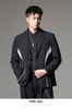 PINLI品立秋季新款黑白拼接撞色西装男明线高级休闲西服外套B243106035 商品缩略图0