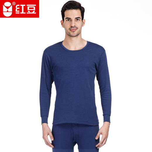 红豆100%棉内衣男士低圆领纯棉秋衣秋裤棉毛套装D3258 商品图5