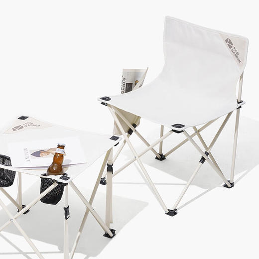 牧高笛（MOBIGARDEN）折叠椅 户外露营野餐超轻便携钓鱼椅露营椅 NX20665020 米白  100019184489 商品图4