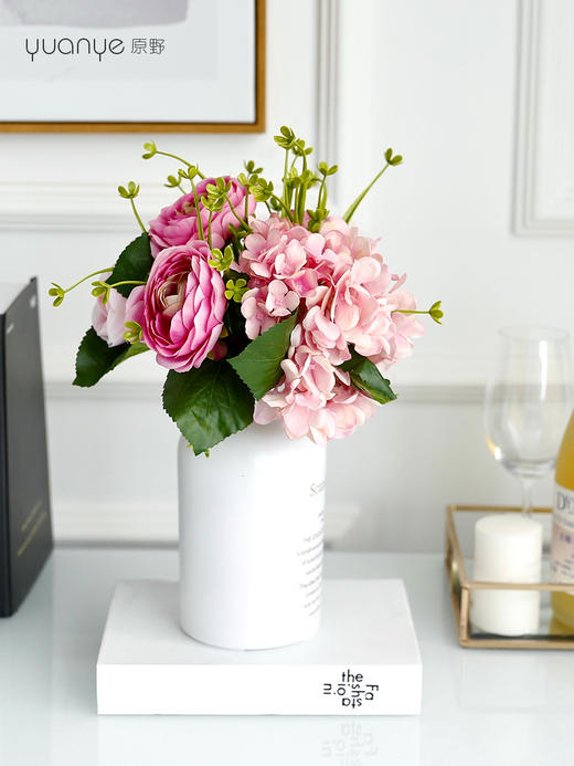 玫瑰仿真花假花海芋花餐桌摆花室内家居客厅轻奢装饰花摆设摆件 商品图3