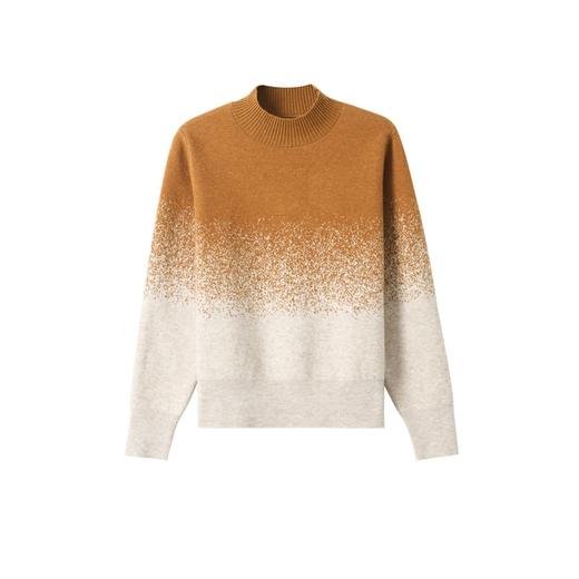 CC-QQH-965渐变色半高领针织厚款毛衣女2024秋冬新款时尚套头内搭针织打底衫 商品图4