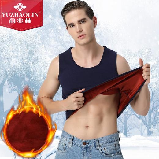 【俞兆林男士保暖背心】男士针织马甲加肥加大加绒加厚上衣 商品图0