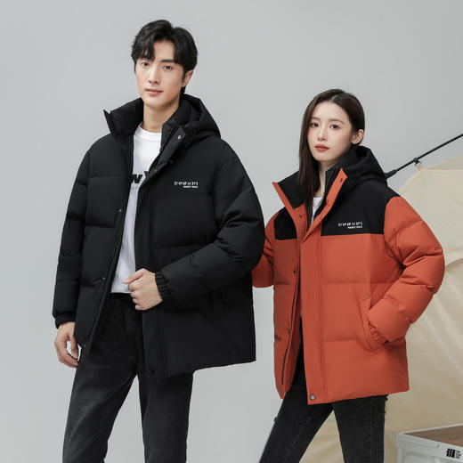 麦壳2024年秋冬新款情侣格纹连帽羽绒服MK02556 新国标鸭绒(绒子含量90%)【3-7 发货】 商品图2