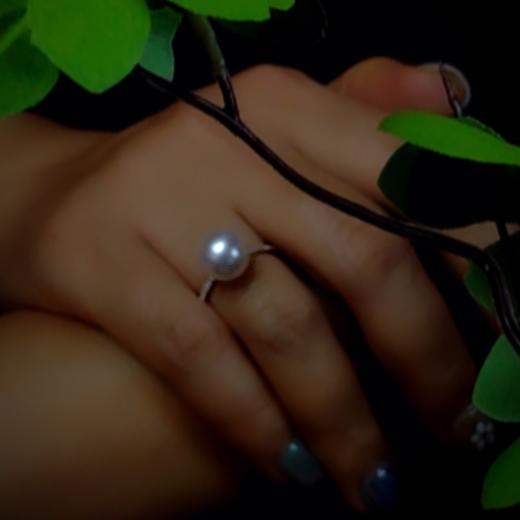 18k镶嵌澳白珍珠戒指 商品图12