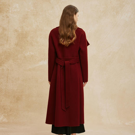 PH927斯尔丽24新款大翻领大气欧范中长款气质高贵双面呢羊毛大衣 商品图1