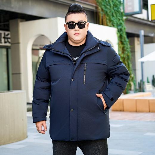 【超大码】【新款DJY】冬季可拆卸帽羽绒服男士白鸭绒加肥加大码加厚加绒保暖 商品图5