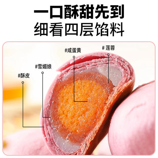 【限时9.9】超吉心意芙蓉湘莲酥110g 黑金蛋黄 黑金牛油果蛋黄两种口味 商品图2