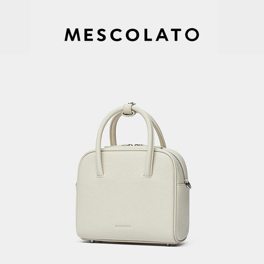 Mescolato 意大利头层牛皮小号吐司包极简风单肩包通勤女士小方包 商品图1