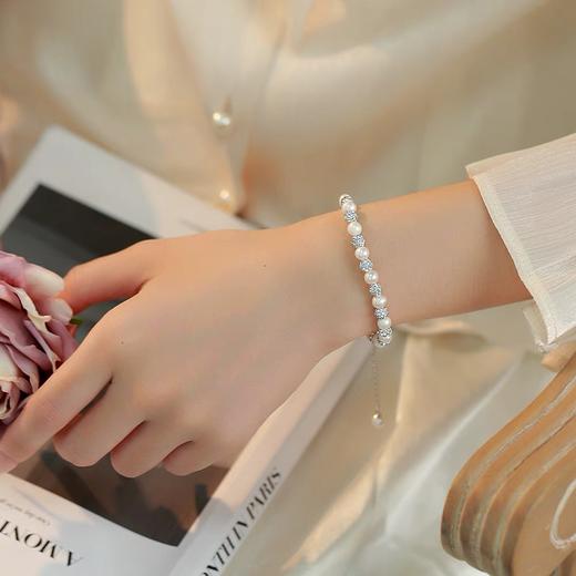 银淡水天然珍珠手链 商品图1