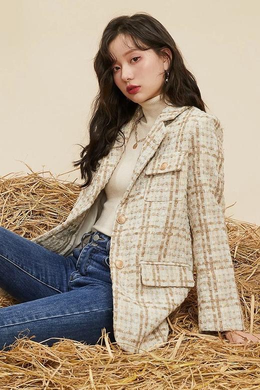 凡兔/ONE-T 小香风格纹西装外套 11097 商品图1