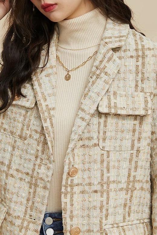 凡兔/ONE-T 小香风格纹西装外套 11097 商品图2