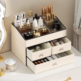 【3色可选】娜家轻奢皮革化妆品收纳盒