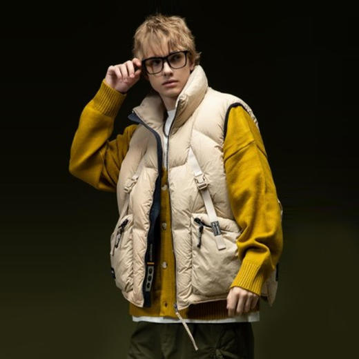 【社群秒杀】HX 冬季立领羽绒马甲工装风格Z108340003101/02/03 商品图2