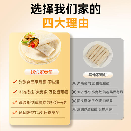 昔日印象 烙馍春饼皮薄饼无添加山东卷饼皮盛京风物开袋即食 商品图1