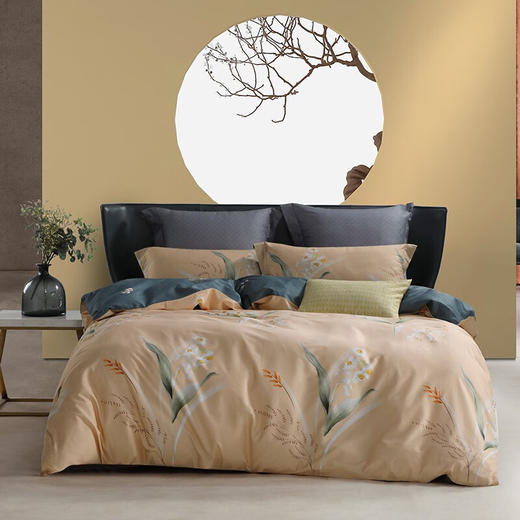 水星家纺全棉四件套晚安心语-S04（被套：200*230、床单：240*245、枕套：48*74cm）【分仓直发，72小时发货，周末节假日不发货】 商品图0