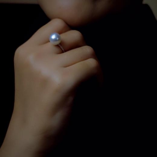 18k镶嵌澳白珍珠戒指 商品图6