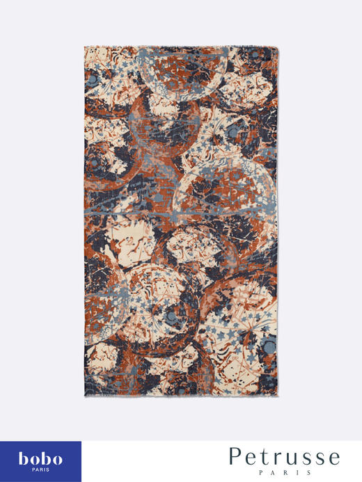 Petrusse 贝图丝 Copernic 哥白尼 丝网印刷 羊毛长围巾 商品图2