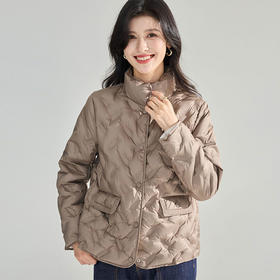 【高货sh】全新升级【铂金会员367/天猫499/差价132】(05708) 洛诗琳24冬季新款小个子轻薄宽松休闲百搭短款立领羽绒服