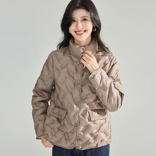 【高货sh】全新升级【铂金会员367/天猫499/差价132】(05708) 洛诗琳24冬季新款小个子轻薄宽松休闲百搭短款立领羽绒服 商品图0