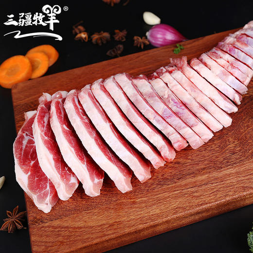 【顺丰冷链】新疆羊肉精修原切羊后腿切片 南疆巴音布鲁克黑头羊后腿 乳羔羊肉 天然牧场 不膻不腥 2cm左右厚度含羊拐 ASJMY 商品图2