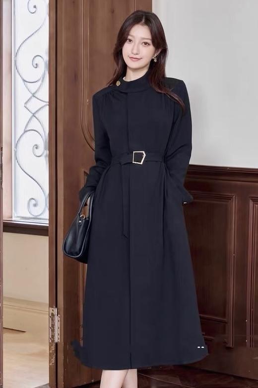 Le Malene 斜扣领风衣式连衣裙 19025 商品图2