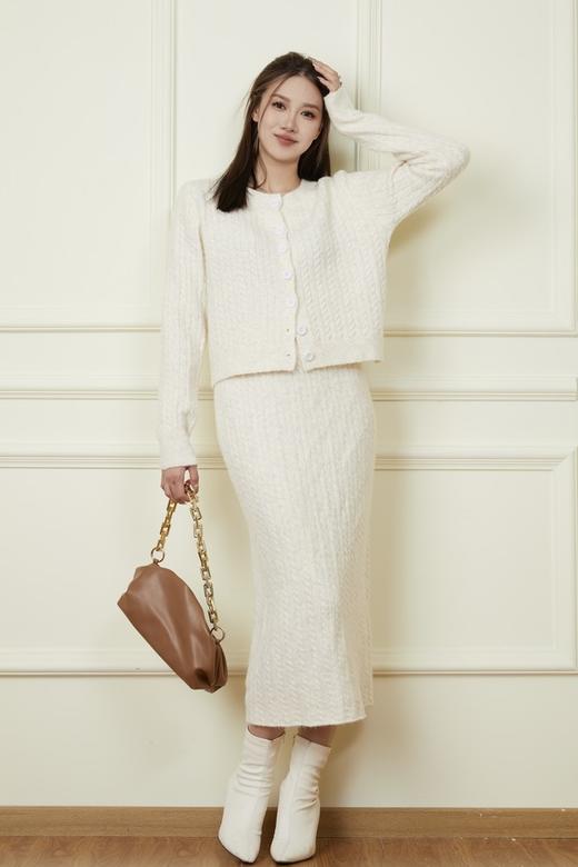 LNNNS 温柔气质绞花针织上衣半裙套装 18909 商品图1