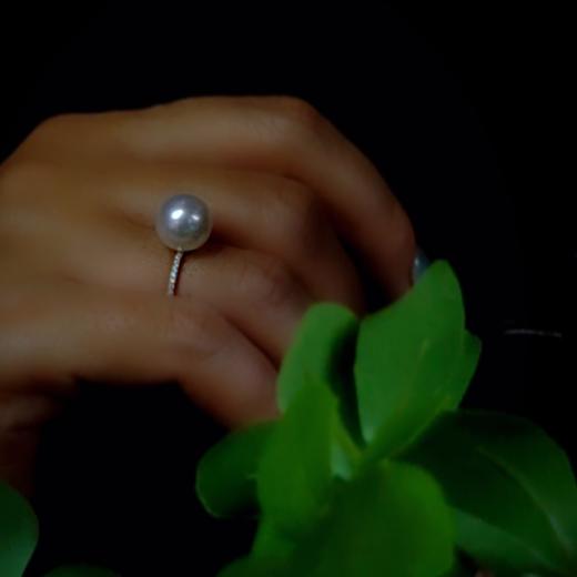 18k镶嵌澳白珍珠戒指 商品图10