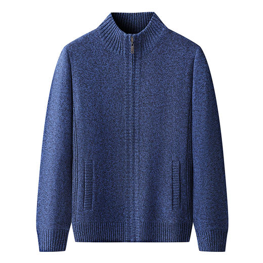 【加绒】【新款DAB】大依优型大码男装立领拉链毛衣开衫外套针织休闲加肥加大男士胖子大码内搭上衣 商品图2