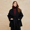 PH953斯尔丽24新款双面呢大翻领小个子显高腰带半扎斗篷感大衣 商品缩略图4