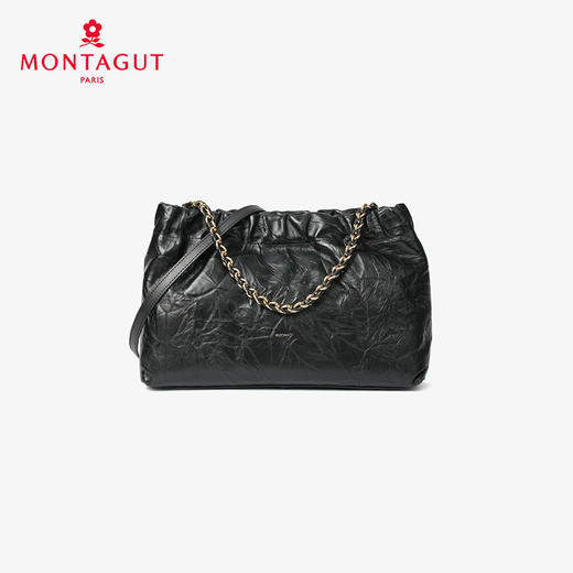 法国梦特娇秋冬新品高级头层牛皮手提斜挎包 商品图0