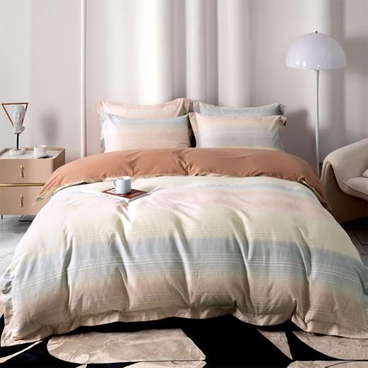 简色生活抗菌全棉四件套-耀·飞流千里（被套200*230、床单230*230、枕套：48*74cm）【分仓直发，72小时发货，周末节假日不发货】 商品图0