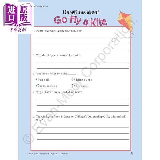 【中商原版】技能铅笔刀 阅读练习册 四年级 Skill Sharpeners Reading Grade 4 英文原版 儿童教材教辅 小学课程 进口读物 商品图4