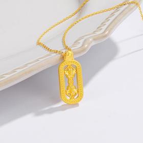 足金硬足金999吊坠护佑金刚杵黄金挂坠韦雪同款