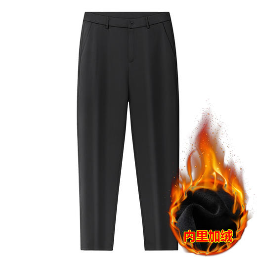 【特大码】【加绒】【新款DWP】大依优型大码商务休闲裤加绒直筒长裤男舒适弹力休闲商务简约百搭加肥加大男装 商品图1