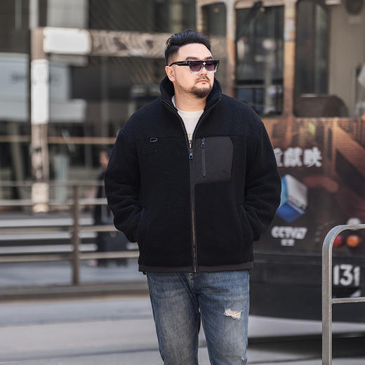 【特大码】【新款DPX】大依优型大码潮款颗粒绒立领羽绒服鸭绒外套休闲胖子大码男休闲宽松加肥加大上衣 商品图12