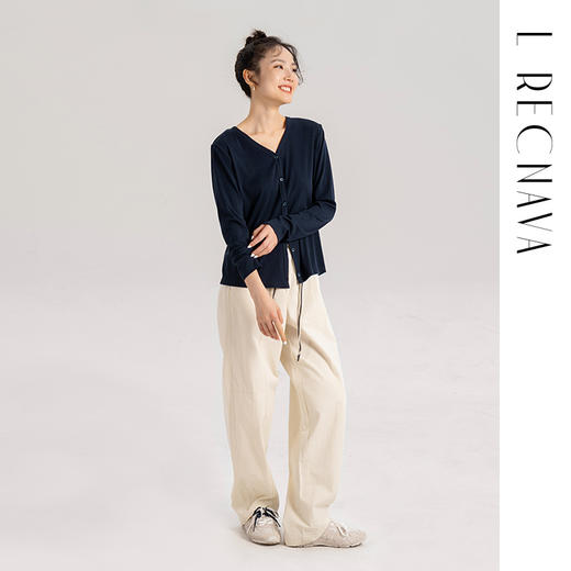 【天丝+羊毛】V领纽扣休闲针织开衫 柔软亲肤云朵身上穿 松弛感 通勤休闲外套 商品图6