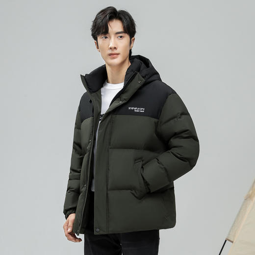 麦壳2024年秋冬新款情侣格纹连帽羽绒服MK02556 新国标鸭绒(绒子含量90%)【3-7 发货】 商品图4