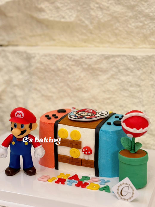 #SuperMario  #Switch游戏机  超级马里奥/超级玛丽场景 忌廉蛋糕【半翻糖蛋糕需提前2天预订】（默认自提，收费配送请联系客服） 商品图2