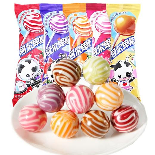 阿尔卑斯棒棒糖48/96支双享棒挂板袋串高级牛奶硬糖果零食品批发 商品图2