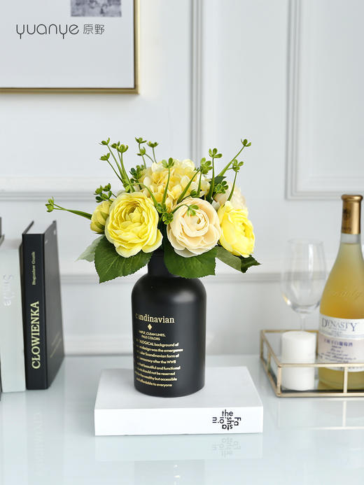 玫瑰仿真花假花海芋花餐桌摆花室内家居客厅轻奢装饰花摆设摆件 商品图2