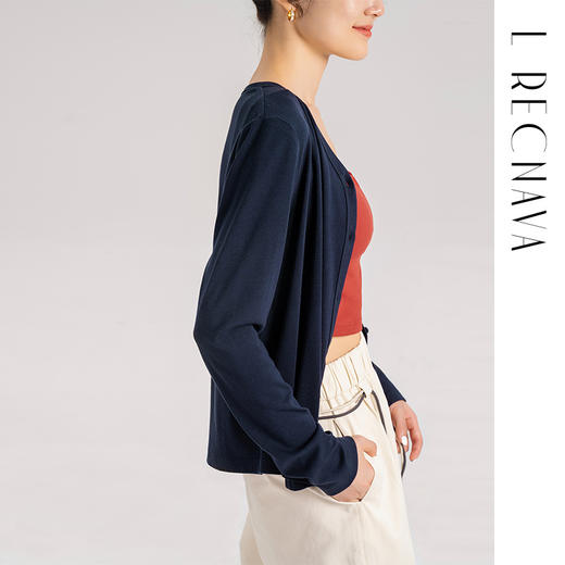 【天丝+羊毛】V领纽扣休闲针织开衫 柔软亲肤云朵身上穿 松弛感 通勤休闲外套 商品图1