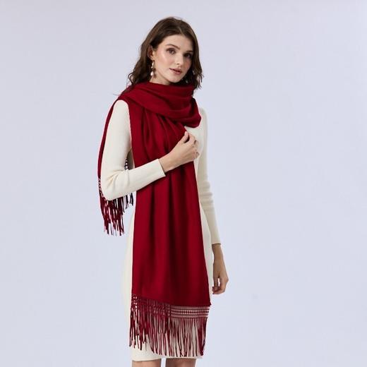 优品堂【流连翩翩】羊毛🐑围巾披肩两用 商品图0